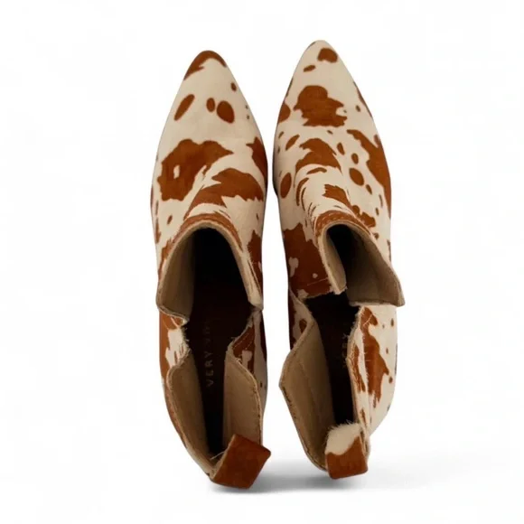 Very Volatile Brown and White Ankle Booties - Picture 2 of 4